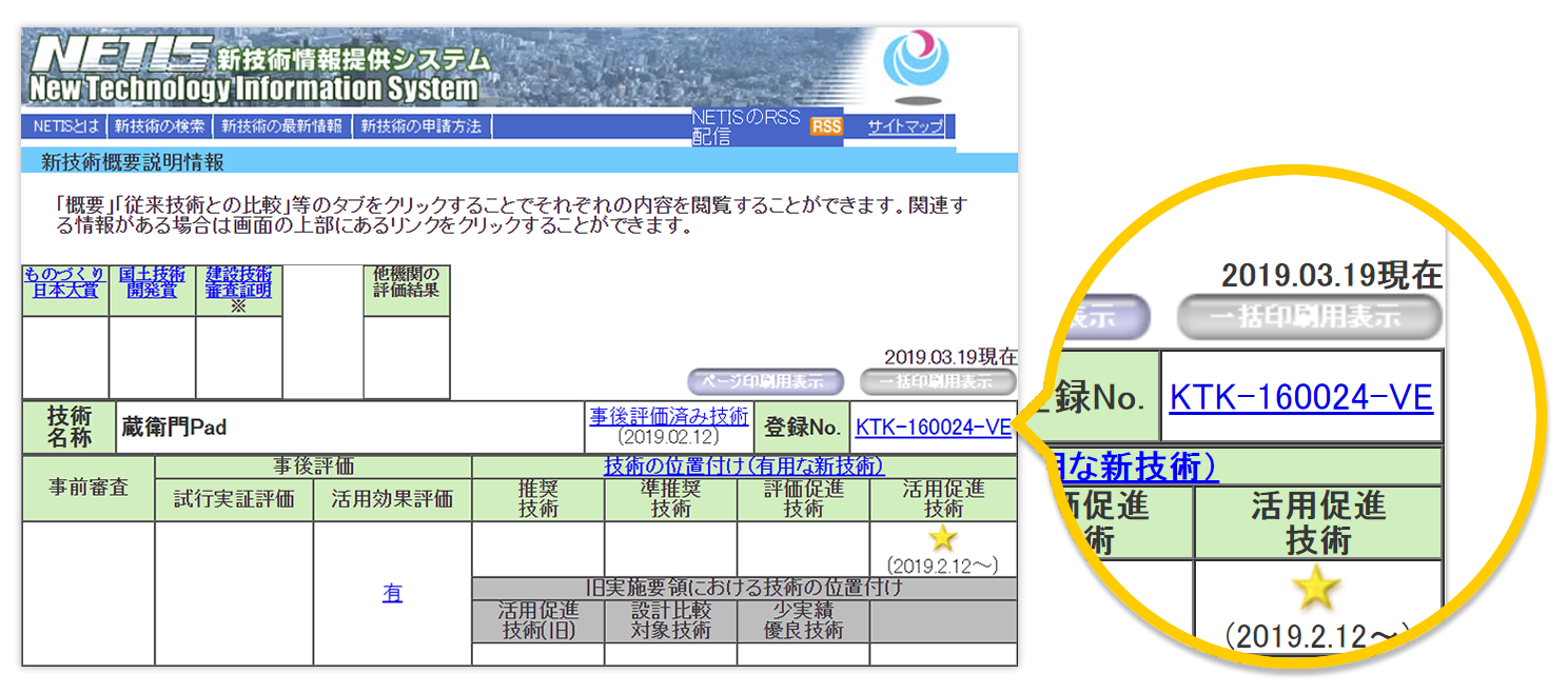 NETIS登録ページ