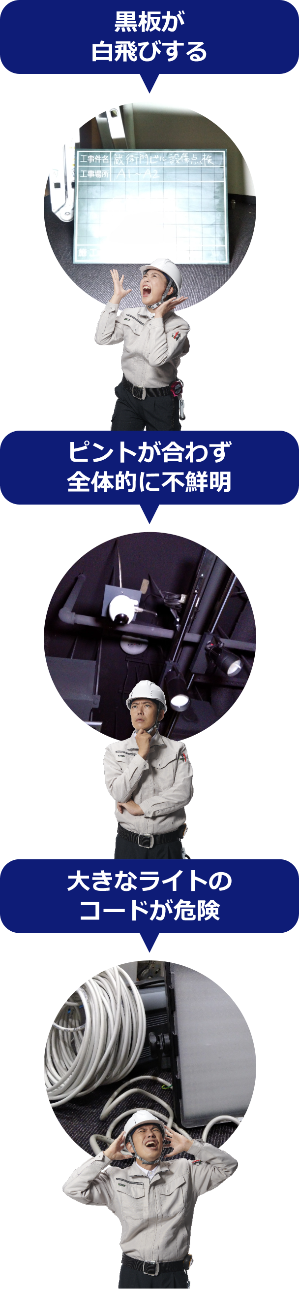 暗所での工事写真撮影でこんな「困った」はありませんか?