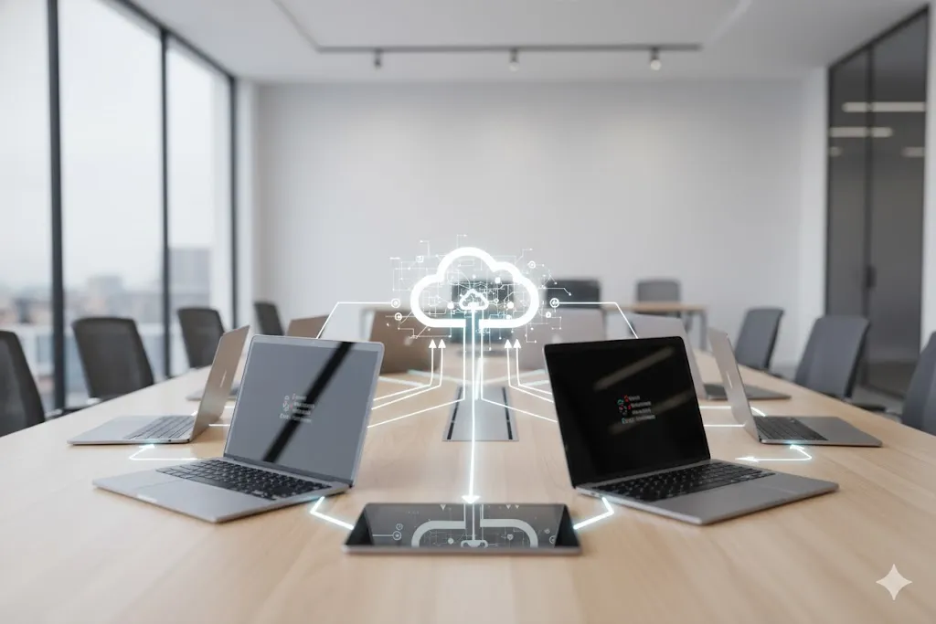 BIMソフトウェア間でIFCデータを介して情報が連携される概念図