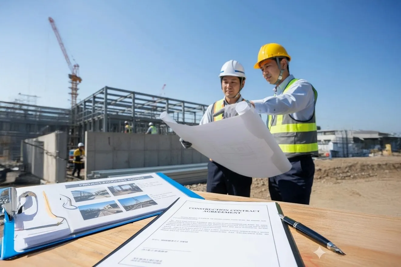 建設現場での施工と工事請負契約書