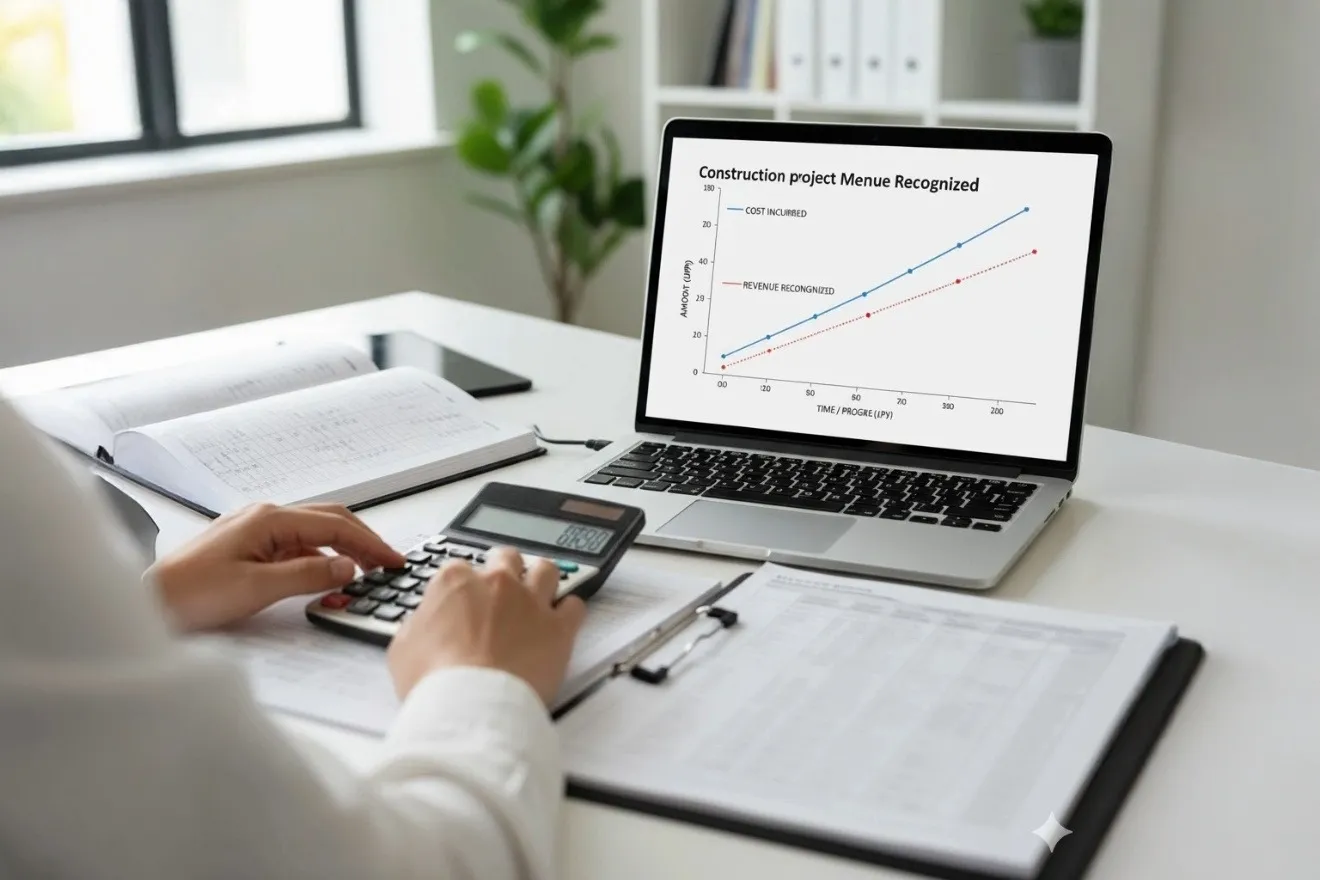 建設業の会計処理とグラフ