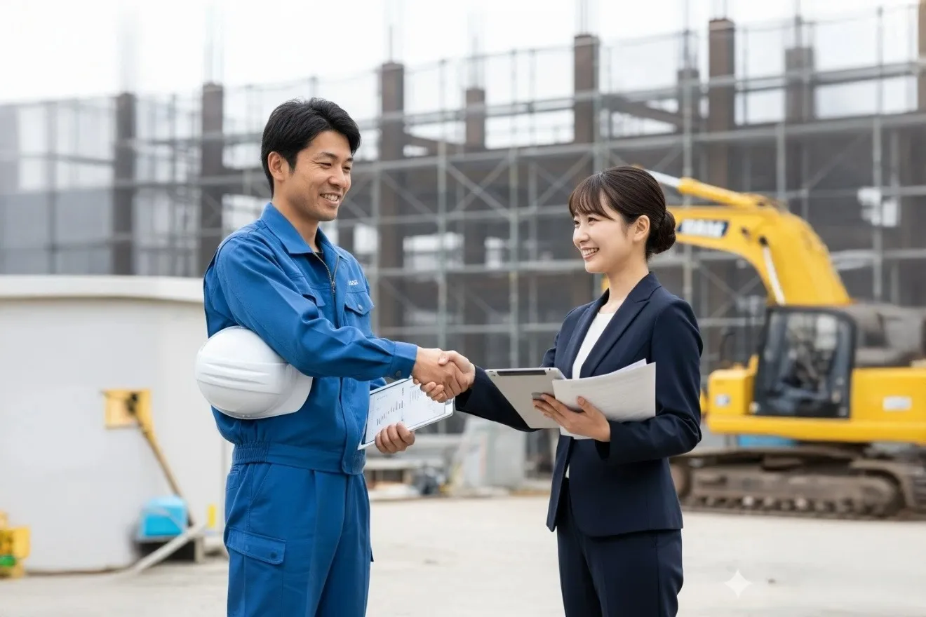 専門家と費用シミュレーションを行う打ち合わせ風景