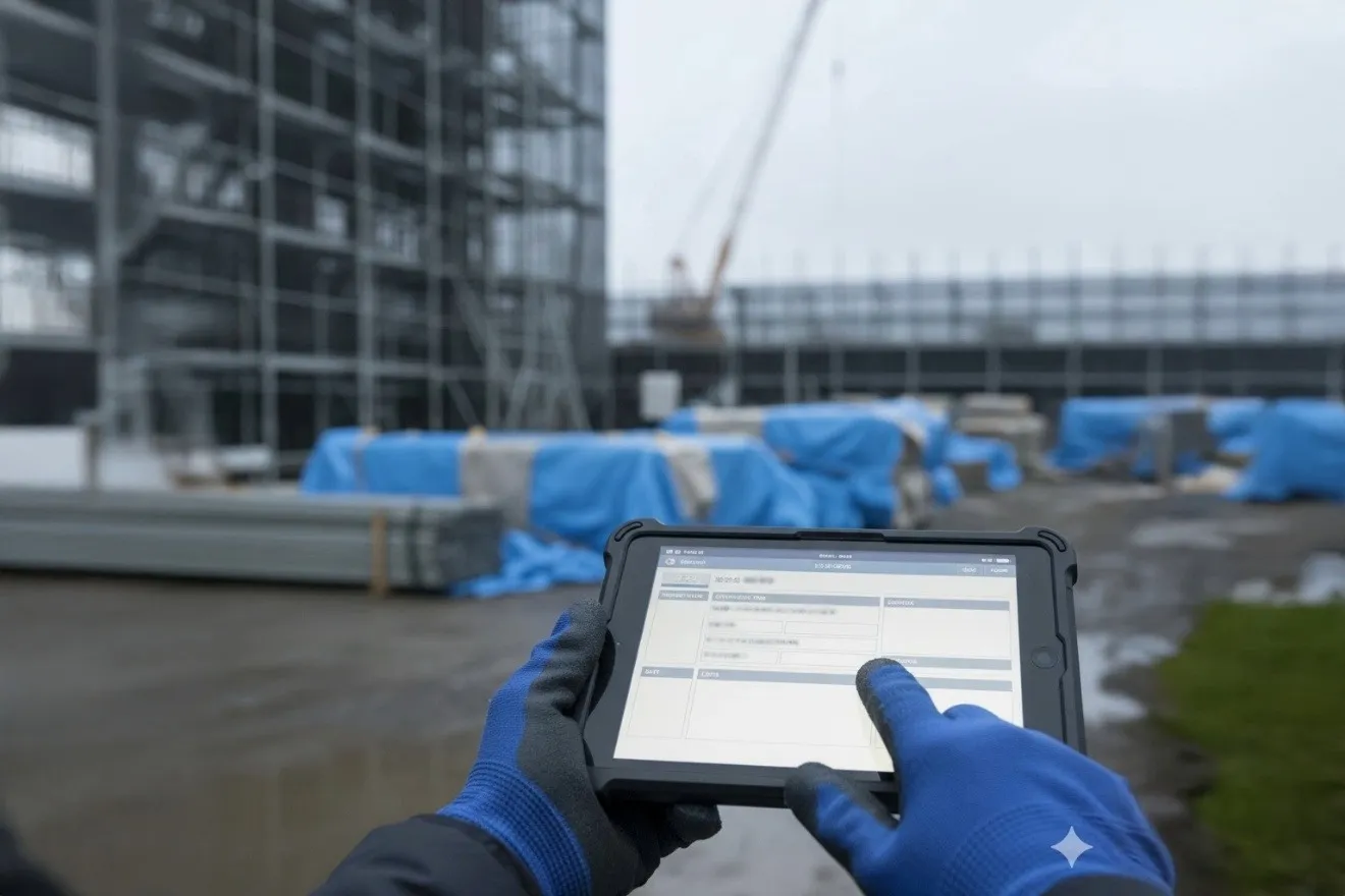 電子小黒板アプリを使用して撮影を行うスマートフォンの画面イメージ