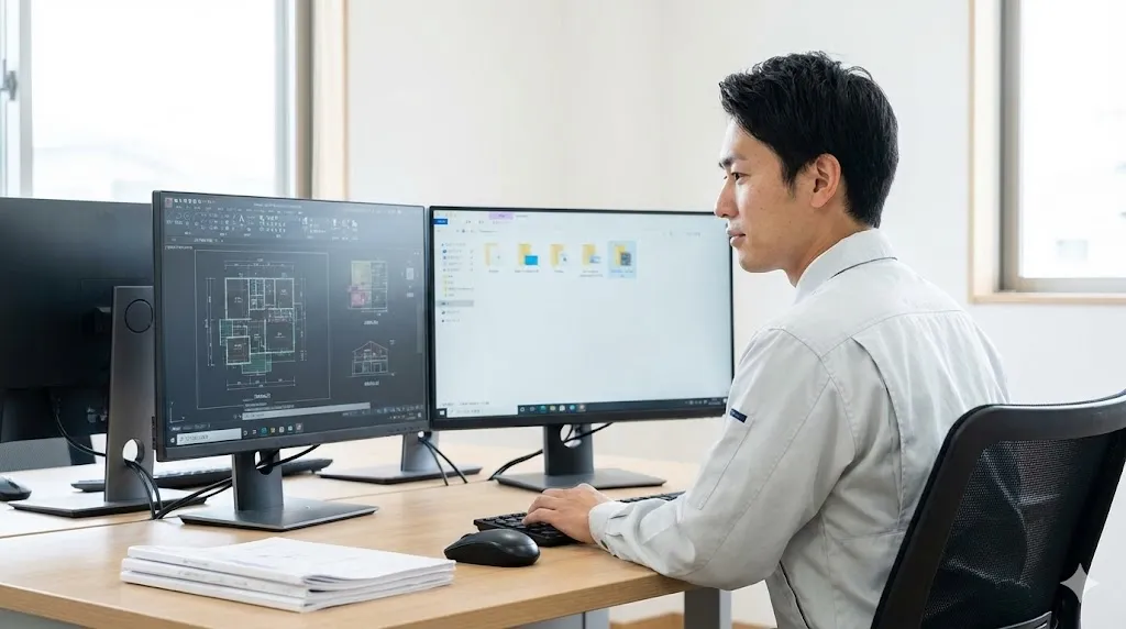 電子納品業務を行うオフィス環境