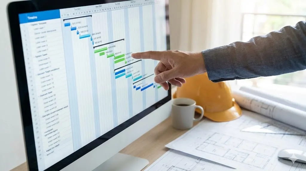 色分けされて見やすいデジタルガントチャート工程表