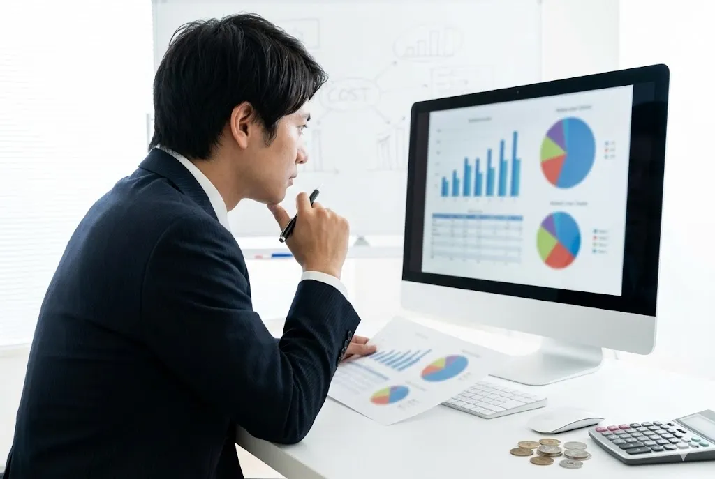 調達データのABC分析を行う担当者