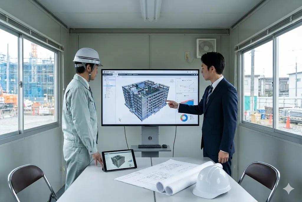 建設入札におけるBIM/CIM活用とDX推進による効率化イメージ