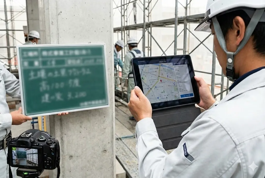 工事写真における日付・位置情報の記録方法とは？