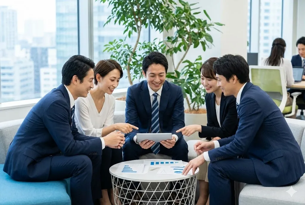 新入社員のオンボーディングを組織全体で歓迎しサポートしている様子