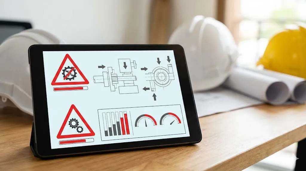 タブレット端末で最新の安全手順を確認する現代的な現場の様子