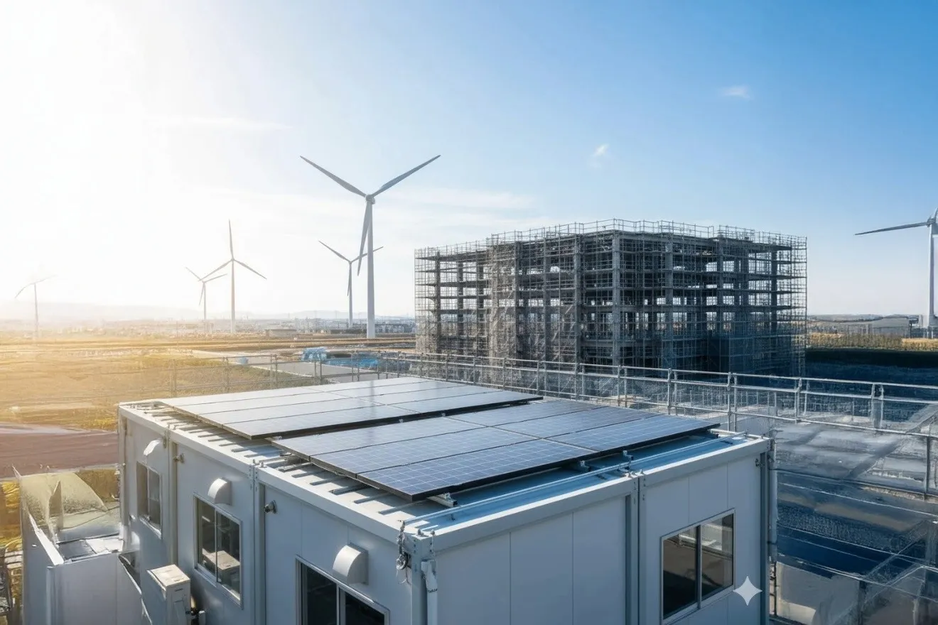 建設現場における再生可能エネルギー活用のイメージ