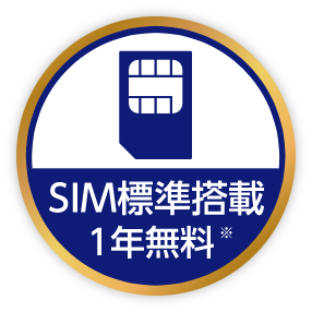 SIM標準搭載1年無料
