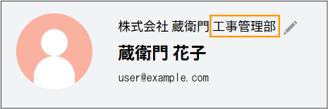 運用管理　部署名
